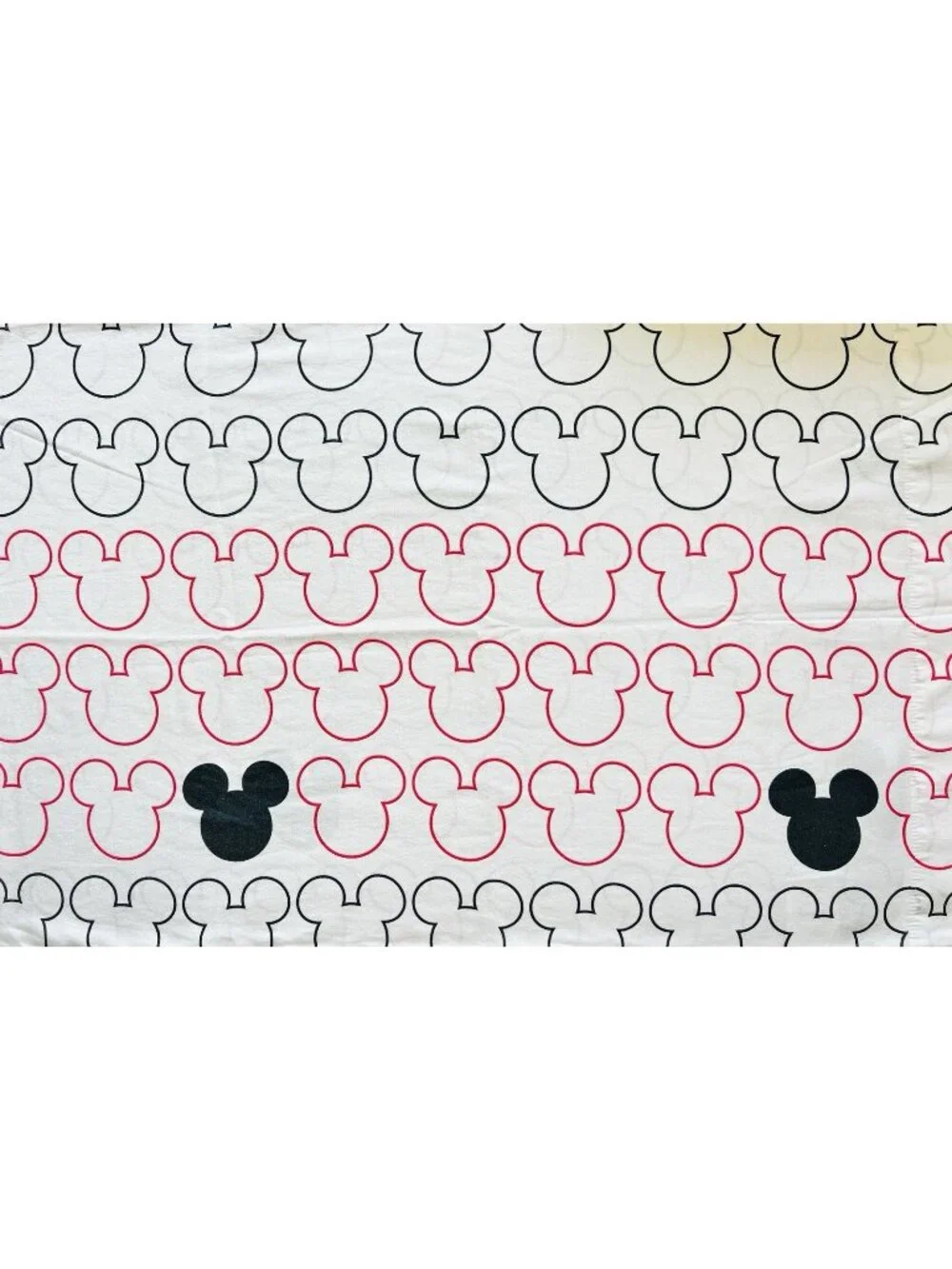 DISNEY HOME Pillow Case Standard Mickey Mouse Red White Black
